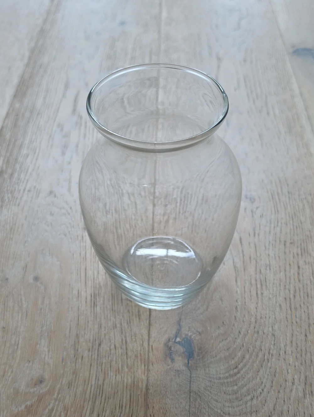Clear Glass Decorative Vase - Classic Bulb Shape